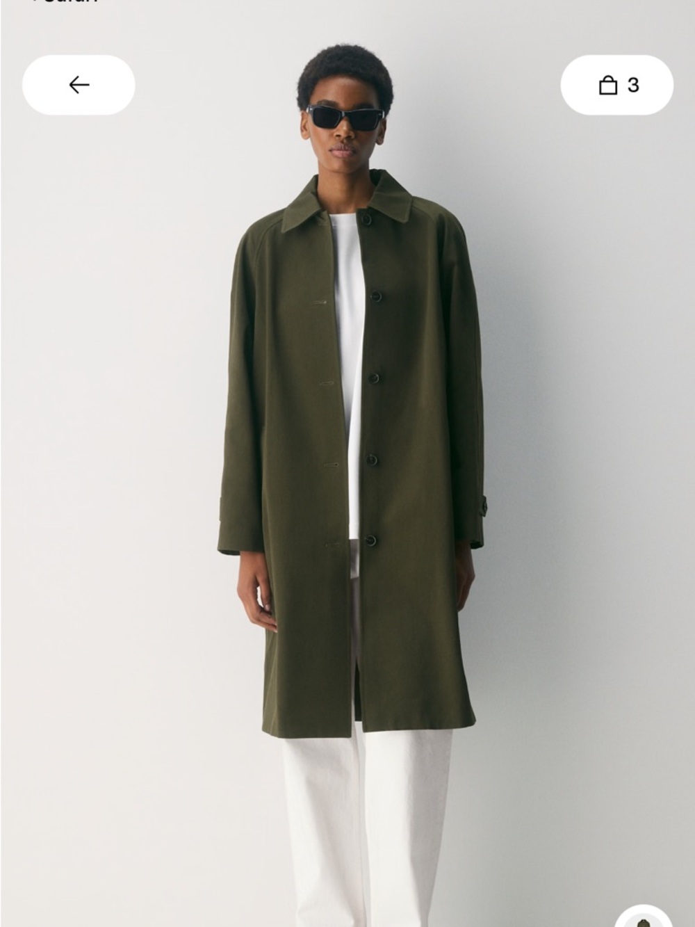 Aritzia Olive Green Regent Trench Coat BNWT SIZE M